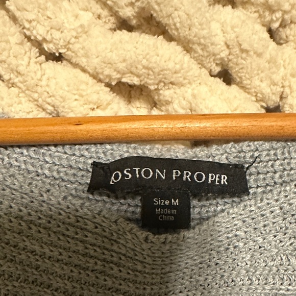 Boston Proper Gray Ribbed Women's Sweater - Picture 4 of 4